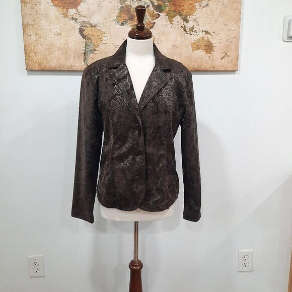 Vegan suede blazer jacket - Bamboo Traders brand - Picture 10 of 10